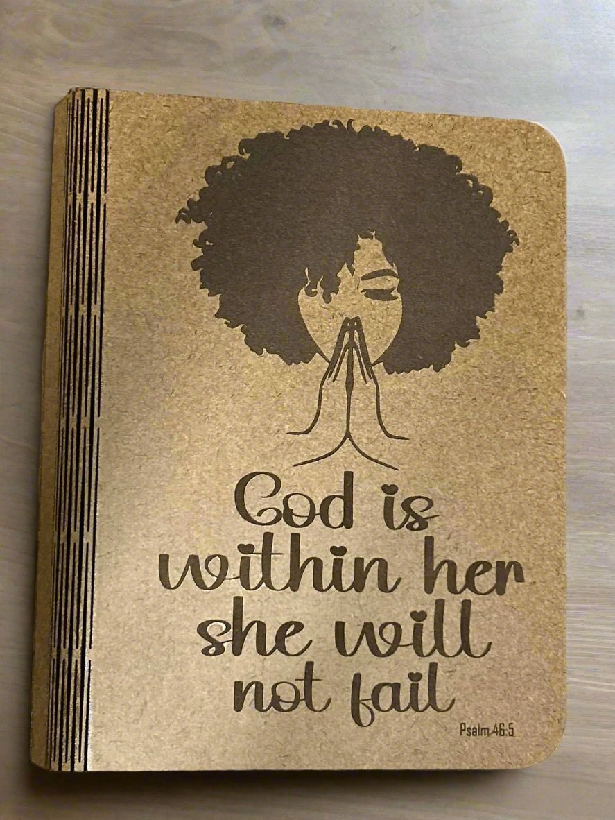 Wooden Spiral Journal - Psalms 46