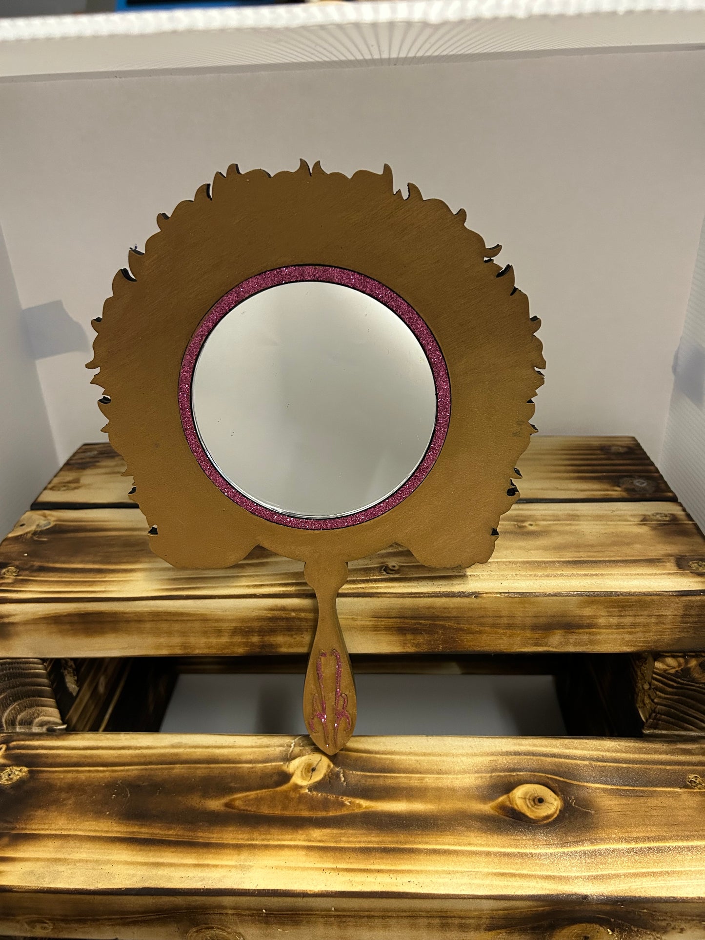 Afro Princess Mirror - Pink