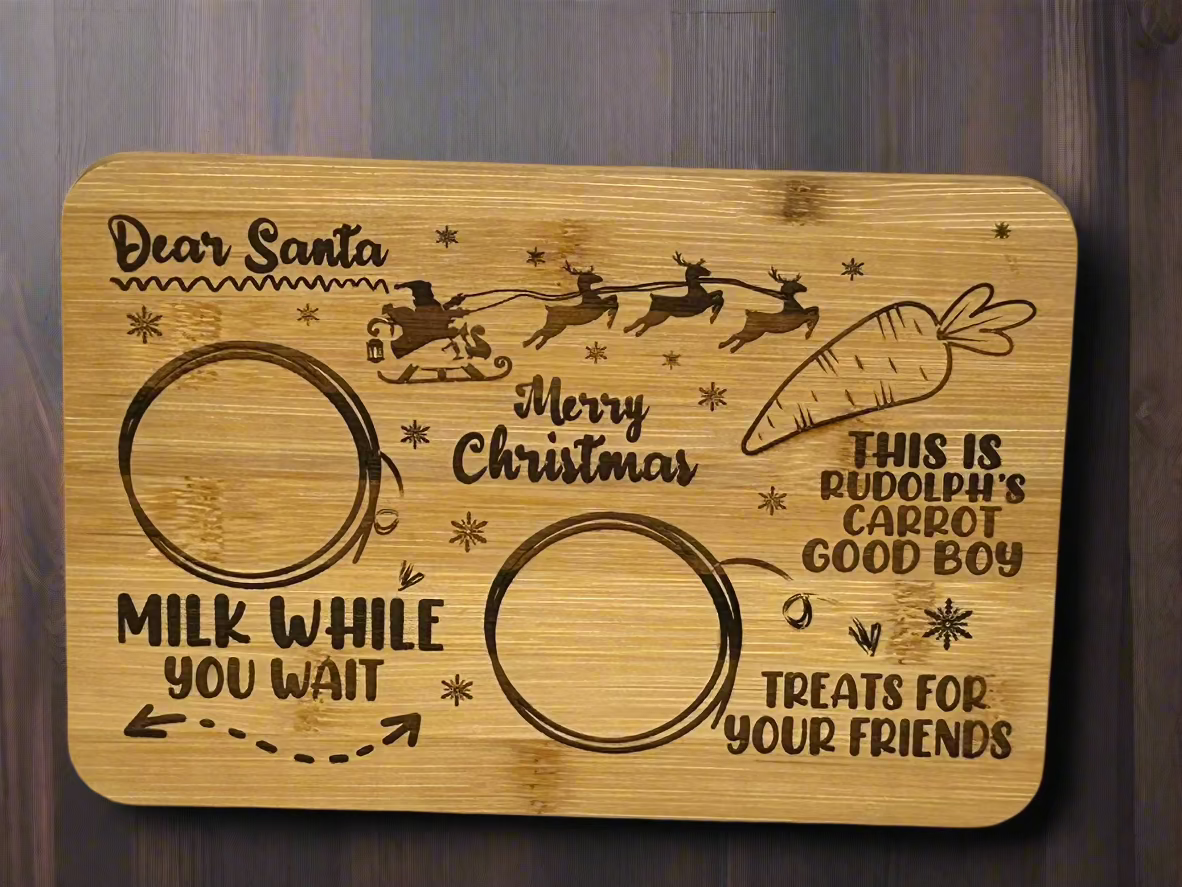 Dear Santa Christmas Treat Serving Board