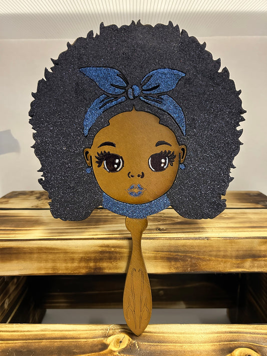Afro Princess Mirror - Blue