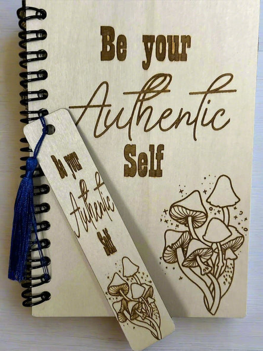Wooden Journal & Bookmark Set - Authentic