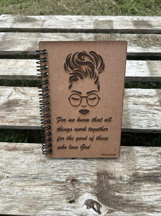 Wooden Spiral Journal - Romans
