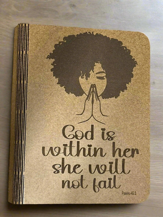 Wooden Spiral Journal - Psalms 46