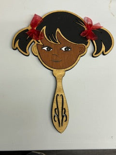 Mirror - African American Girl with PonyTails