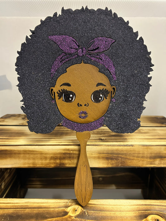 Afro Princess Mirror - Purple